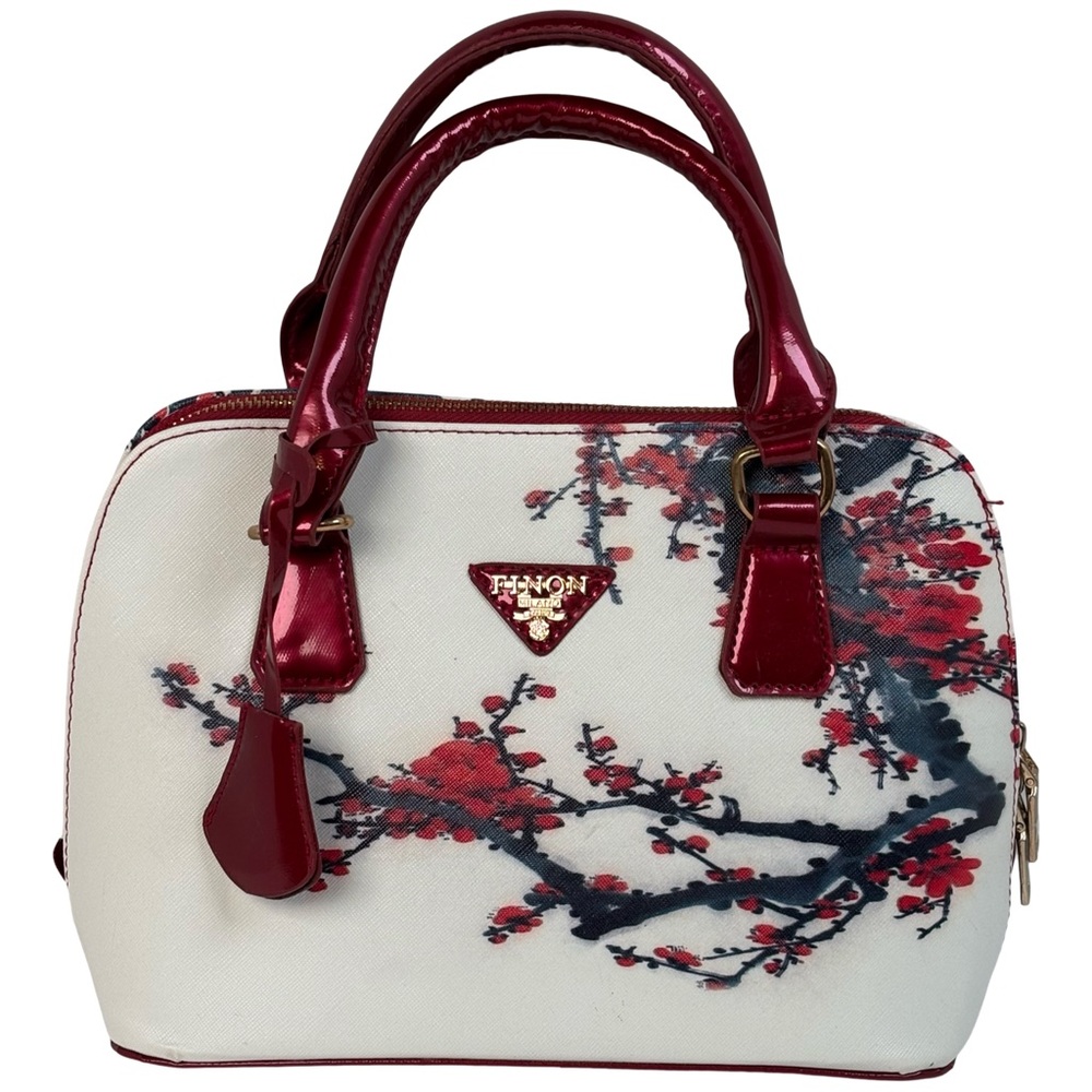 Finon Milano Cherry Blossom Handbag With Removable Crossbody Strap
